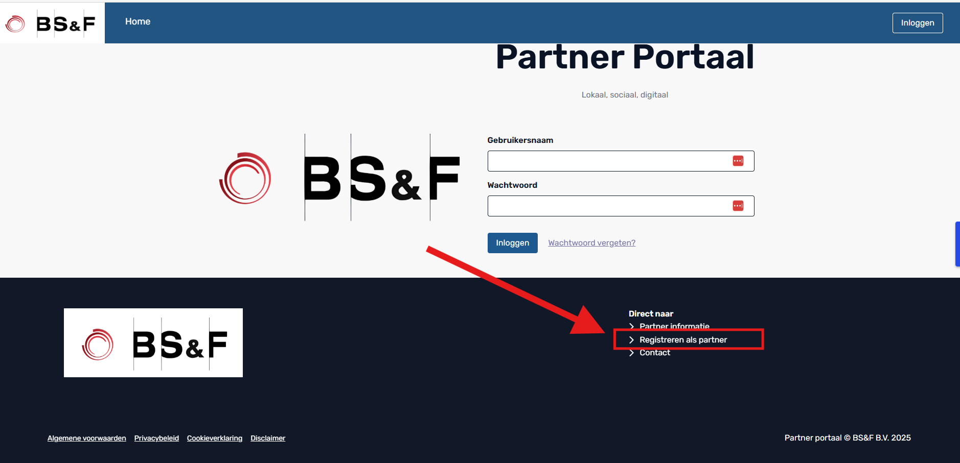 Afbeelding met informatie over het Partner Portaal
